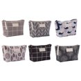 thumbnail image 1 of Minnieouse Bolsa de cosméticos de 6 piezas, estuche de maquillaje de lona, ​​cierre de cremallera, caja de almacenamiento de lavado, organizador de Bolsas de mensajero y de hombro Pequeña Minnieouse AP012940-02, 1 of 6