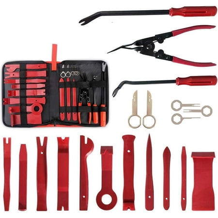 Trim Removal Tool Kit Effective Effort Saving With Non-Damaging Tools And Ergonomic Design 19PCS Including Interior Removal Tools Unlocking Tools Key Tools And Portable
