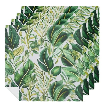 FACANNAP Leaf Guest Napkins Paper Dinner Hand Napkin for Bathroom Powder Room Lime Floral Tropical Summer Spring Tea Party Bridal Baby Shower Decorative Towels 2 PCS