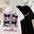 thumbnail image 2 of Camiseta de manga corta unisex de estilo vintage de verano de Sanrio, 100 % algodón, con dibujos japoneses de Kuromi, ropa estética informal de gran tamaño, top Y2k, 2 of 4