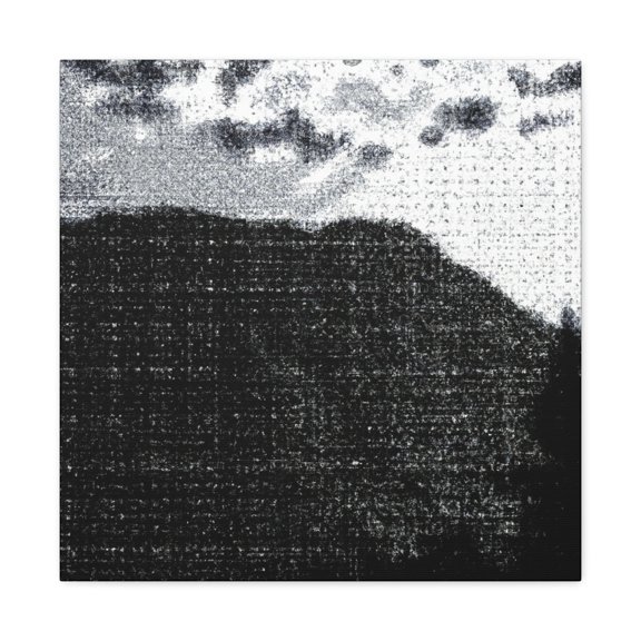 Majestic Mountain Pointillism - Canvas