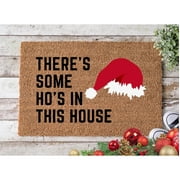 Sayhi Christmas Doormat Indoor/Outdoor Natural Coconut Coir Holiday Cheer Doormat, 15.7x23.6", Christmas Decoration Brown
