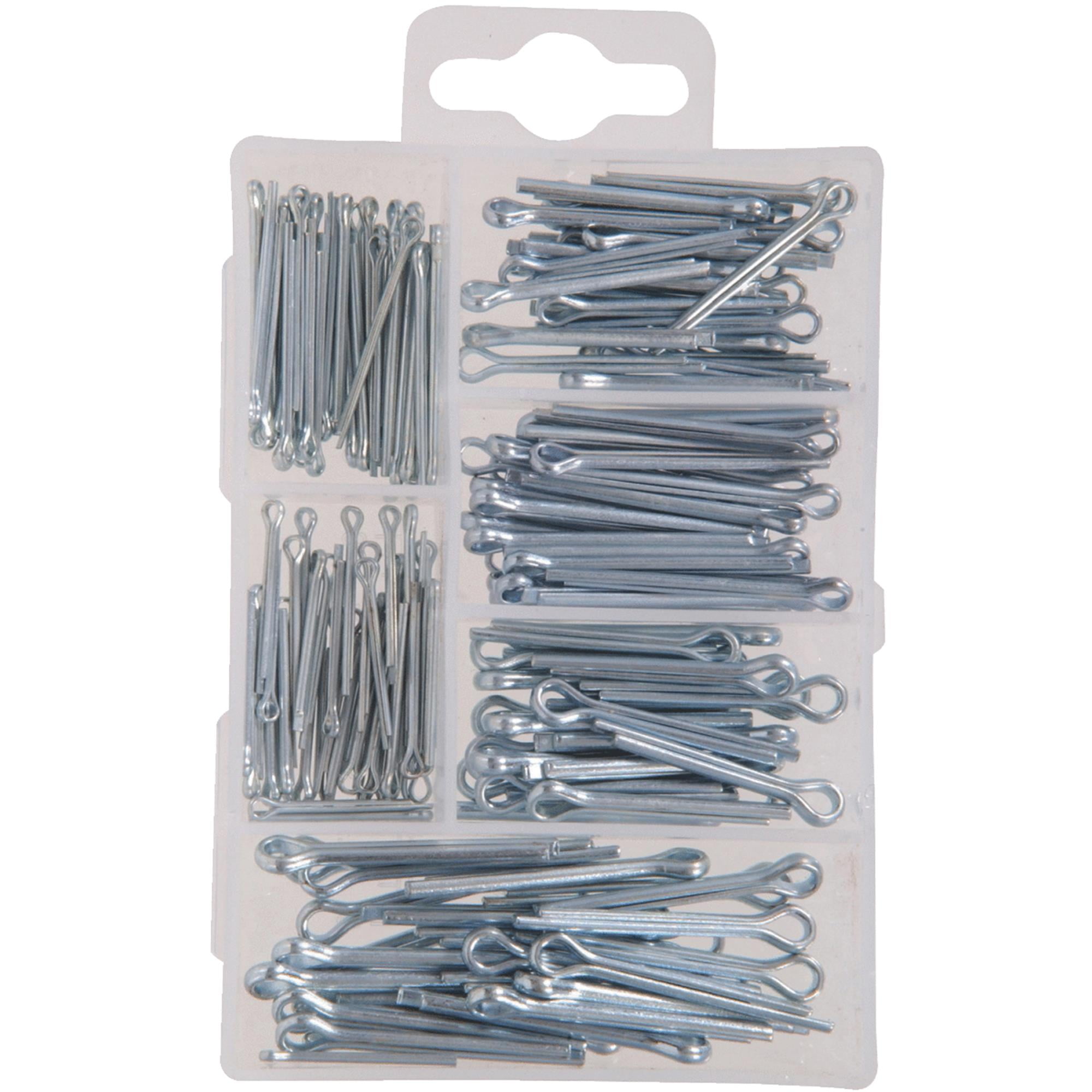 Neiko 50454A Cotter Pin Assortment Kit with Fastener Clip Key and Large Storage 