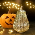 thumbnail image 6 of Glass LED Pumpkin Light 5.5X8.7In Elegant Halloween Decor With Warm Glow Perfect For Tabletop Displays, 6 of 9