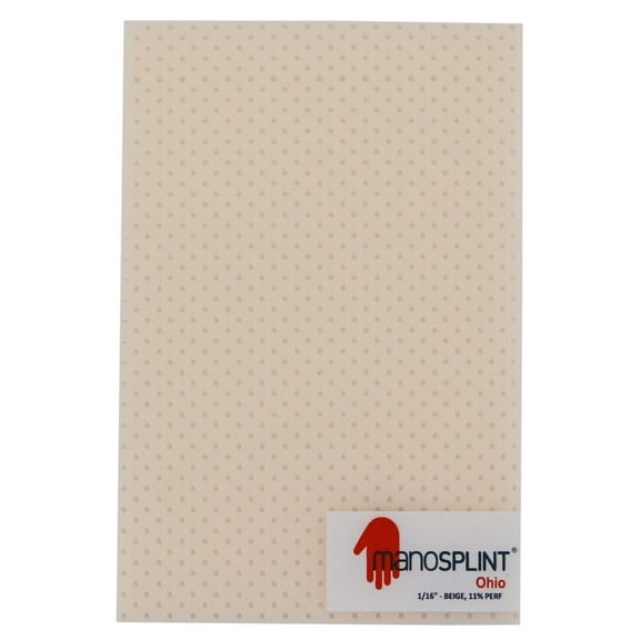 Manosplint Ohio S 1/16" x 18" x 24" 11% Perf Beige, 1 sheet