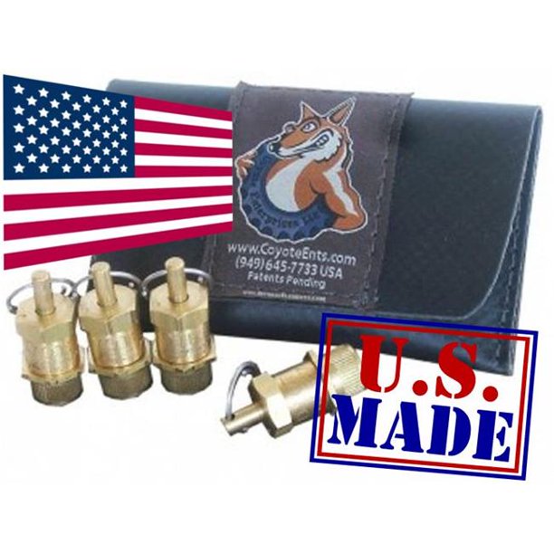 U.S. made Coyote Tire Deflators 350 PSI (PRESET TO 12 PSI) (4X4 OFF