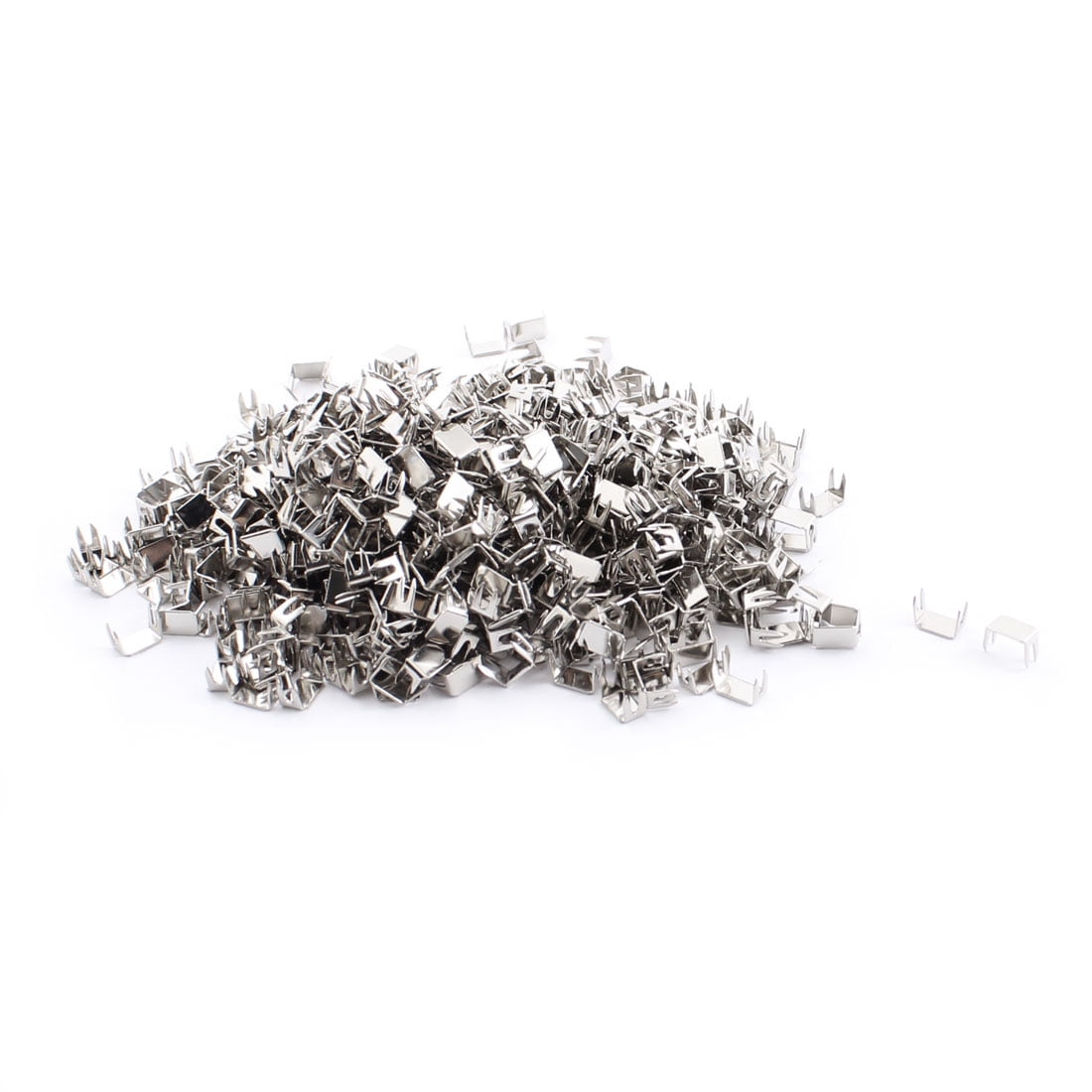 uxcell Zipper Slider Replacement Bottom Stopper Stop Kit Silver Tone 500 Pcs