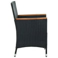 thumbnail image 3 of vidaXL Garden Dining Chairs 4 pcs Poly Rattan Black, 3 of 5