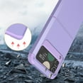 thumbnail image 5 of Compatible with Samsung Galaxy Z Flip 3 5G Phone Case Cell Accessories Heavy Duty Slim Rubber Protective Armor Hard PC Anti-Slip Hybrid Cover Rugged For Samsung Galaxy Z Flip 3, Purple, 5 of 7