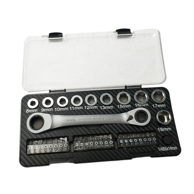 de trinquete de enchufe métrico de 36 Uds., liberación rápida de 8,2 pulgadas de largo para accesorios de reparación de automóviles,