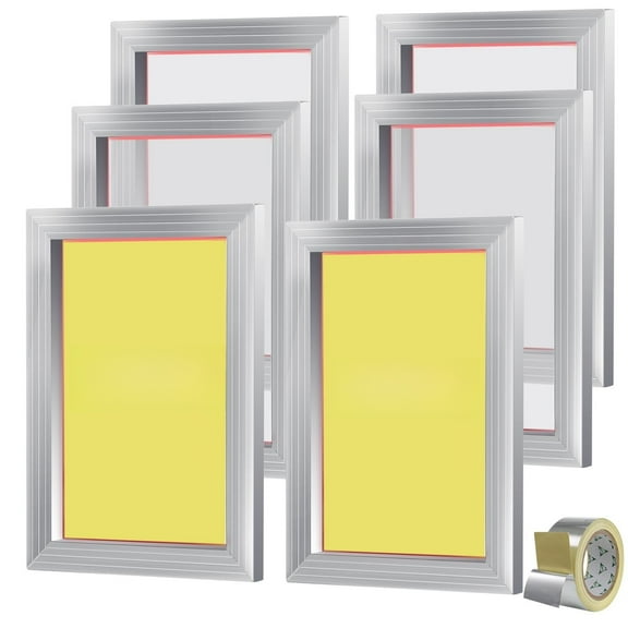 VEVOR Screen Printing Kit Silk Screen Printing Frame 10x14in 110 Count Mesh 6pcs