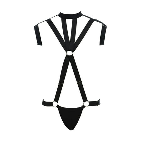 Blphud Sexy Sleepwear for Women Lingerie Women Sexy Lingerie Bodystocking Underwear Nightwear Chemises Bodysuits Womens Lingerie Sexy plus Size Garter Belt Black One Size