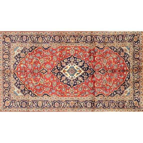 Ahgly Company Indoor Rectangle Traditional Brown Red Medallion Area Rugs, 4' x 6'