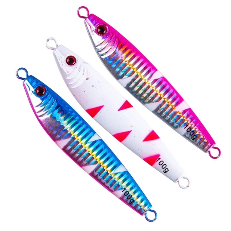 do fishing lures contain lead Set of 1 Piece Slow Fall Pitch Fishing Sinking Metal Flat Jigs Jigging Baits (Weight Options: 250g or 300g) (Blue & Glow in The Built for everyday bass anglers. Soft plastic fishing lures as