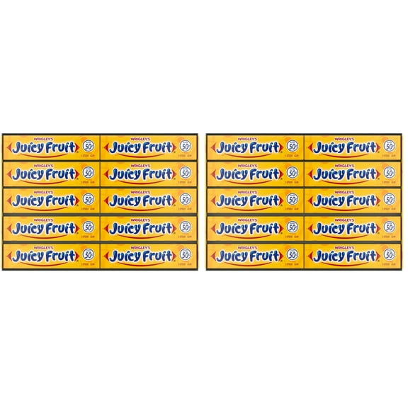 2 x - Juicy Fruit Gum WRIGLEY'S Chewing Gum Bulk Pack, 5 Stick (Pack of 80)