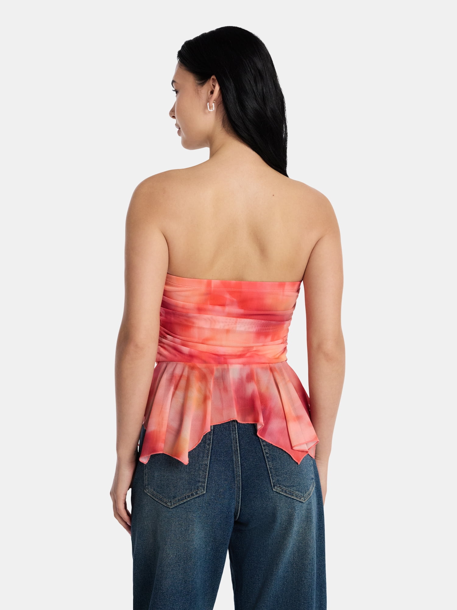 Madden NYC Women’s Peplum Tube Top, Sizes XXS-XXL