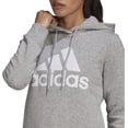 thumbnail image 3 of adidas Women's Loungewear Essentials Logo Fleece Hoodie X-Large Medium Grey/White, 3 of 4
