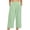 Green, variant on Womens Cropped Pants High Waisted Wide Leg Pleated Culottes Lightweight Casual Summer Trousers with Pockets for Travel Vacation,Olive Green,L