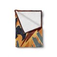 thumbnail image 2 of Vintage Soft Flannel Fleece Throw Blanket, Silhouette of a Superhero over Apartments in Sky Night Fiction Comic Image, Cozy Plush for Indoor and Outdoor Use, 50" x 60", Red Orange Grey, by Ambesonne, 2 of 6