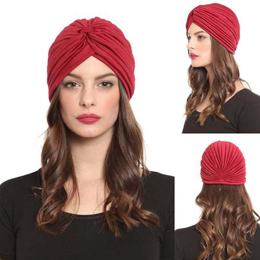22PCS Stretch Turbans Chemo Head Wrap for Women Man Cancer Head Beanie Twisted Turban Cap Cover Hats