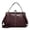 Coffee, variant on Vintage Textured Shoulder Purse for Women Top Handle Crossbody Bag PU Leather Handbag Fashion Kiss Lock Satchel for Daily Use and Work
