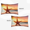 thumbnail image 4 of EasygdpStarfish Sunset Sea Beach Polyester Fiber Double-Sided Pillowcase,Super Soft,Comfortable And Luxurious Pillowcase,Not Easy To Break Or Deform- 14"X20", 4 of 9