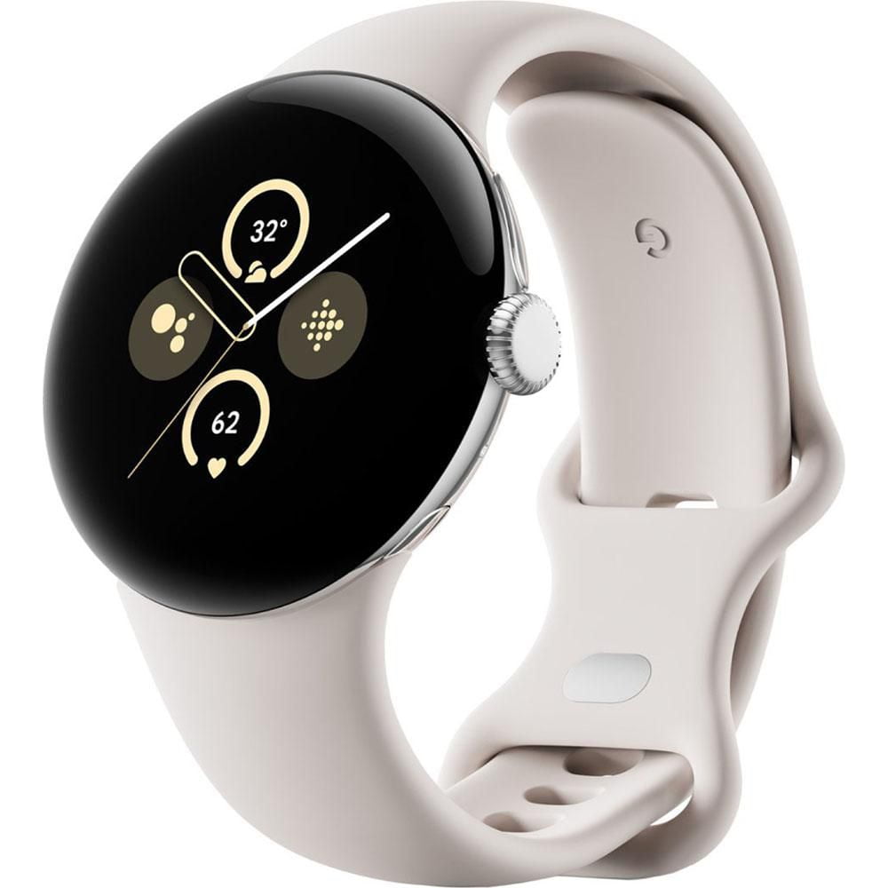 Google Pixel Watch 2 Polished Silver Smartwatch with Bay Active Band Wi Fi Porcelain Walmart