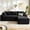 Black|Right|96in, variant on Aukfa 96" Cloud Sectional Sofa Deep Seat Boneless Couch Modular L-Shaped Couch, Right Chaise Corduroy Sofa for Living Room, Dark Gray