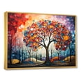 thumbnail image 2 of Designart "Dawn Graffiti On Oak I" Tree Oak Floater Framed Canvas Wall Art, 2 of 5