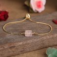 thumbnail image 1 of Nvzi Pulsera de piedra curativa delicada Una variedad de accesorios de piedra prismática pulsera cadena de metal-rosa, 1 of 5
