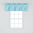 thumbnail image 2 of Ambesonne Blue White Window Valance, Cartoon Sky Clouds, 54" X 18", Pale Blue Pale Blue, 2 of 3