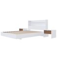 thumbnail image 1 of Nexera Harper 4-Piece Floating Platform Bedroom Set, White, Double, 1 of 7