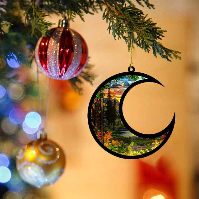 Colgante de decoración de árbol de Navidad acrílico 2D Fiudx Ofertas del día