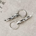 thumbnail image 3 of EOEMY Chinese Pure Silver S925 Irregular Hip-Hop Fashion Earbob Earrings Pair, 3 of 7