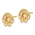 thumbnail image 2 of 14k Yellow Gold Flower Love Knot Stud Post Earrings, 2 of 3