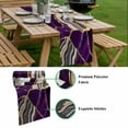 thumbnail image 5 of Purple Marble Table Runner - 60 Inch Long, Kitchen Dining Table Runner Dresser Scarves, Grey Gold Texture Vintage Farmhouse Art Farmhouse Decor for Coffee Tables Wedding Party Banquet, 5 of 8