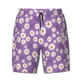 thumbnail image 4 of Lsque Mens Swim Trunks Daisies Flowers Pattern - Bathing Suit Compression Liner - Beach Swim Shorts Swimwear - (S-3XL) - Stretch Quick Dry -Medium, 4 of 9
