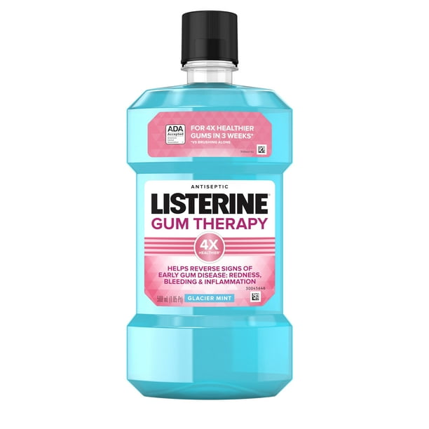 Listerine Gum Therapy Anti Gingivitis Mouthwash Glacier Mint 500 Ml Walmart Com