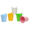 5pcs Creative Iron Sheet Bucket Simple Flowerpot Mini Bucket For Garden