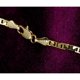 thumbnail image 5 of Cadena marinera de oro delimitada de 14 k con colgante de letra inicial, collar de Aria Jeweler, 5 of 5