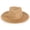 Tan, variant on Minnetonka Outback Hat - Flat Brimmed Cowboy Hat for Men and Women Made with Distressed Ruff Leather, Hidden Steel Wire in Brim, and Subtle Leather-Braided Accent, X- Large-Tan