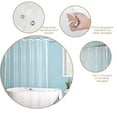 thumbnail image 4 of CSCHome Shower Curtain Liner Clear Frosted Waterproof Curtain for Bathroom Hotel Dormitory--Blue, 4 of 8