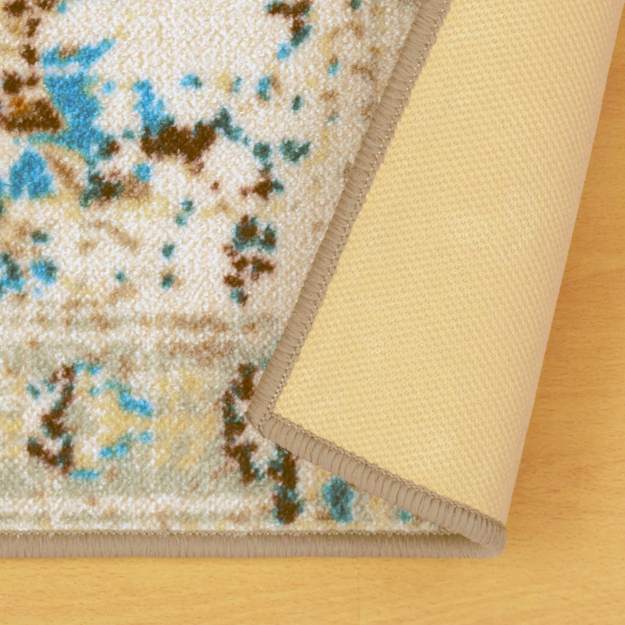 Superior Decklan Floral Non-Slip Indoor Area Rug, 7' x 9', Cream