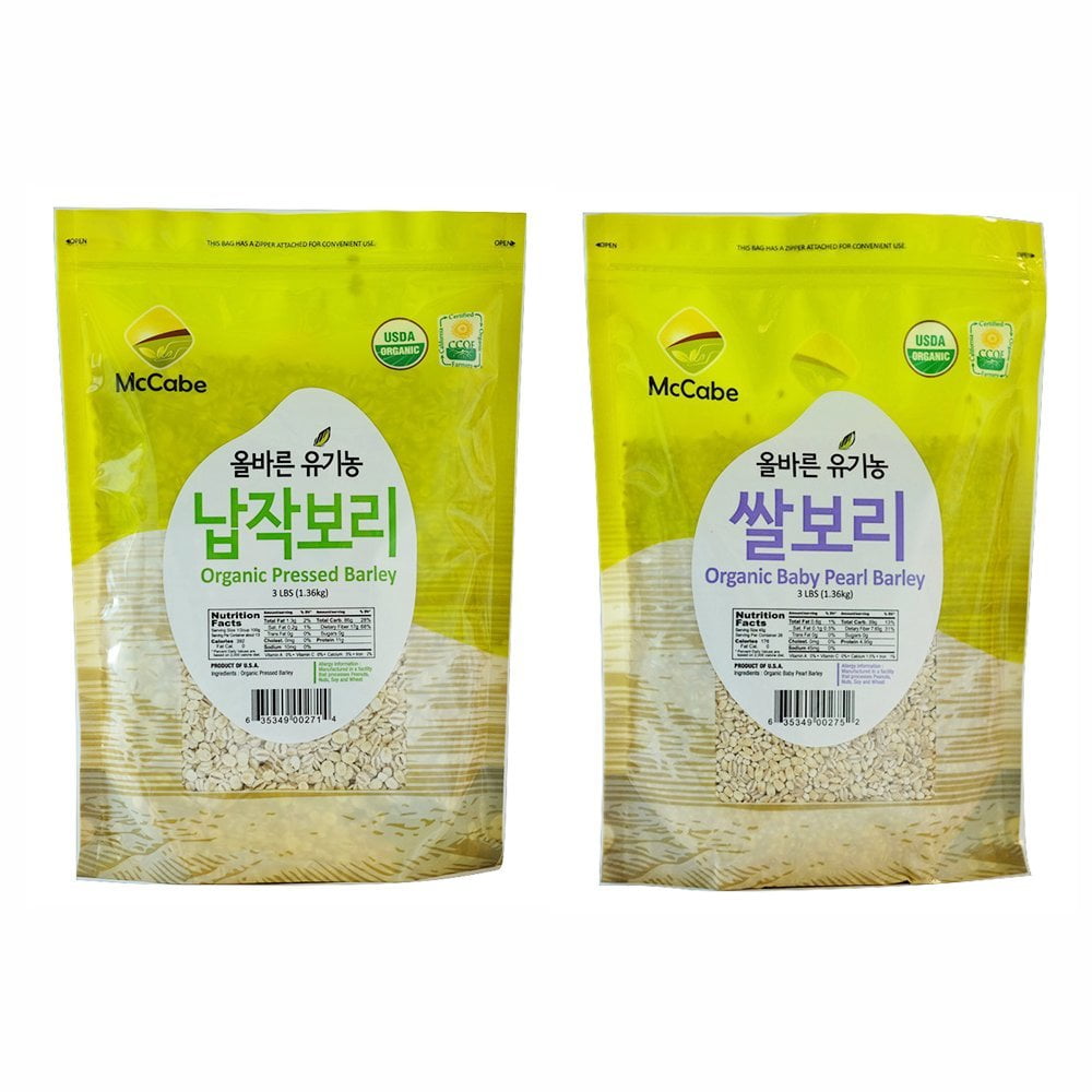 McCabe Organic Grain, 3Pound (2Pack) (Pressed Barley and