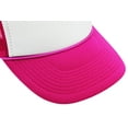 thumbnail image 2 of Double tone contrast poly foam mesh back trucker cap (White/Pink), 2 of 5