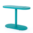 thumbnail image 6 of Tcbosik 3 Piece Outdoor Bistro Table Set, Metal Patio Table and 2 Chairs for Yard, Garden, Balcony, Easy Assembly, Teal, 6 of 11