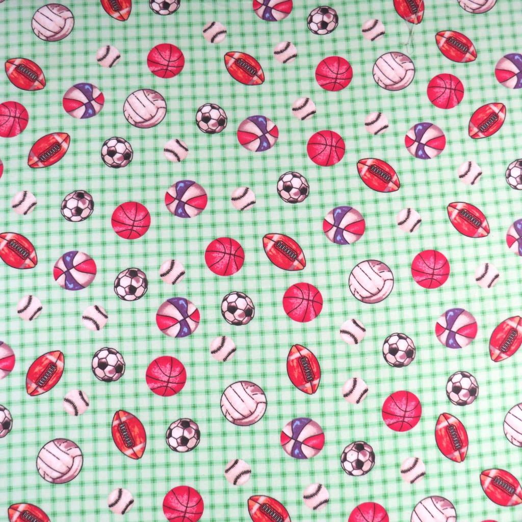 SheetWorld Fitted 100% Cotton Flannel Portable Mini Crib Sheet 24 x 38, Sports Green Grid