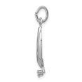 thumbnail image 2 of Sterling Silver Rhodium-plated Polished Dove with Cubic Zirconia Pendant, 2 of 3