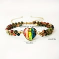 thumbnail image 5 of BZH Boho-Chic Adjustable Heart Chakra Bracelets with Colorful Natural Stones - Perfect for Yoga & Meditation, Bracelets for Women, 5 of 13