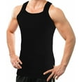 thumbnail image 4 of 2-4 Packs Men's G-unit Style Cotton Tank Tops Square Cut Muscle Rib A-Shirts (Black&White, 4X-Large, 2 Pack), 4 of 5
